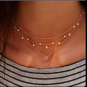 NWT layered star necklace